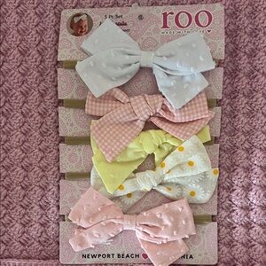 Roolee Kids Bow Hairband Collection - White, Pink, Yellow